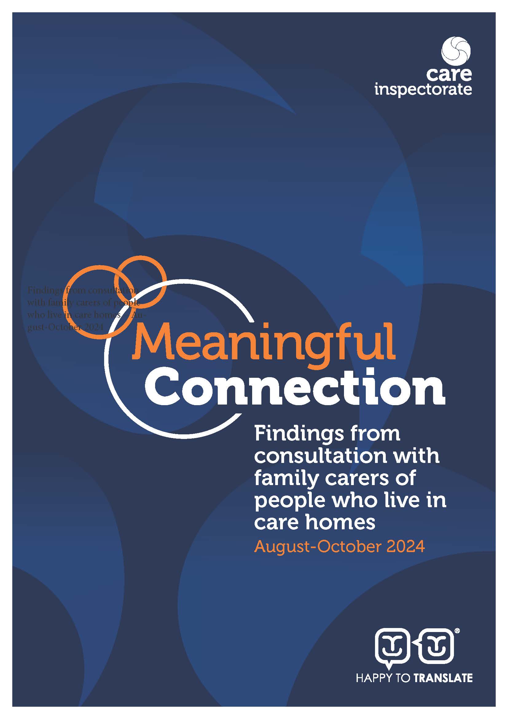 Findings from consultation with family and carers